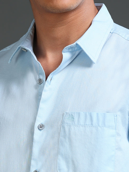 Men Dobby Solid Shirt