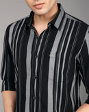 Comfort Slim Fit Striped Spread Collar Pure Cotton Casual Shirt