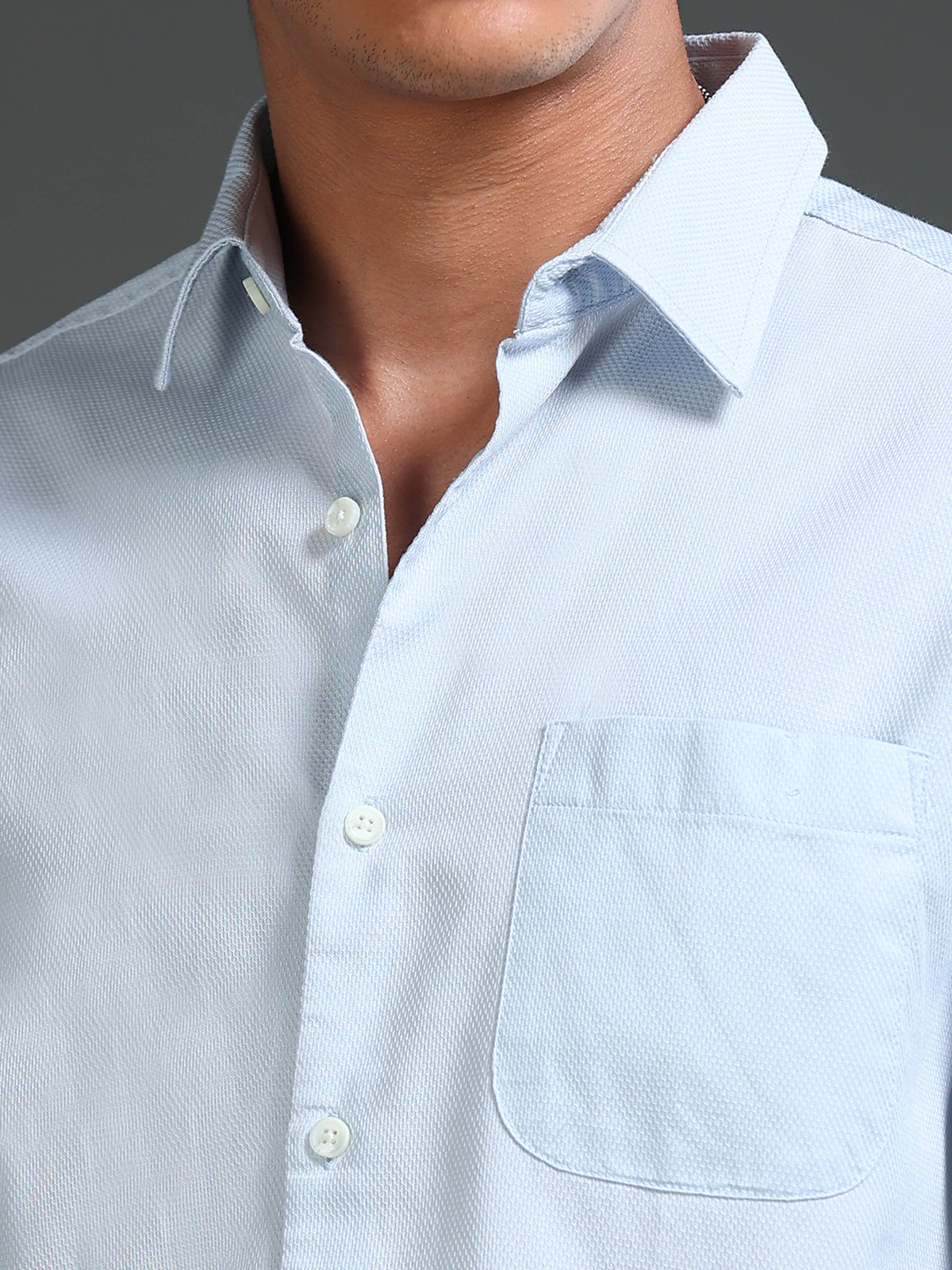 Men Dobby Solid Shirts