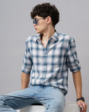 Moklino  Checks Slimfit  Cotton Casual Shirt