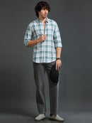 Men's Mellange Twill Checks Shirt