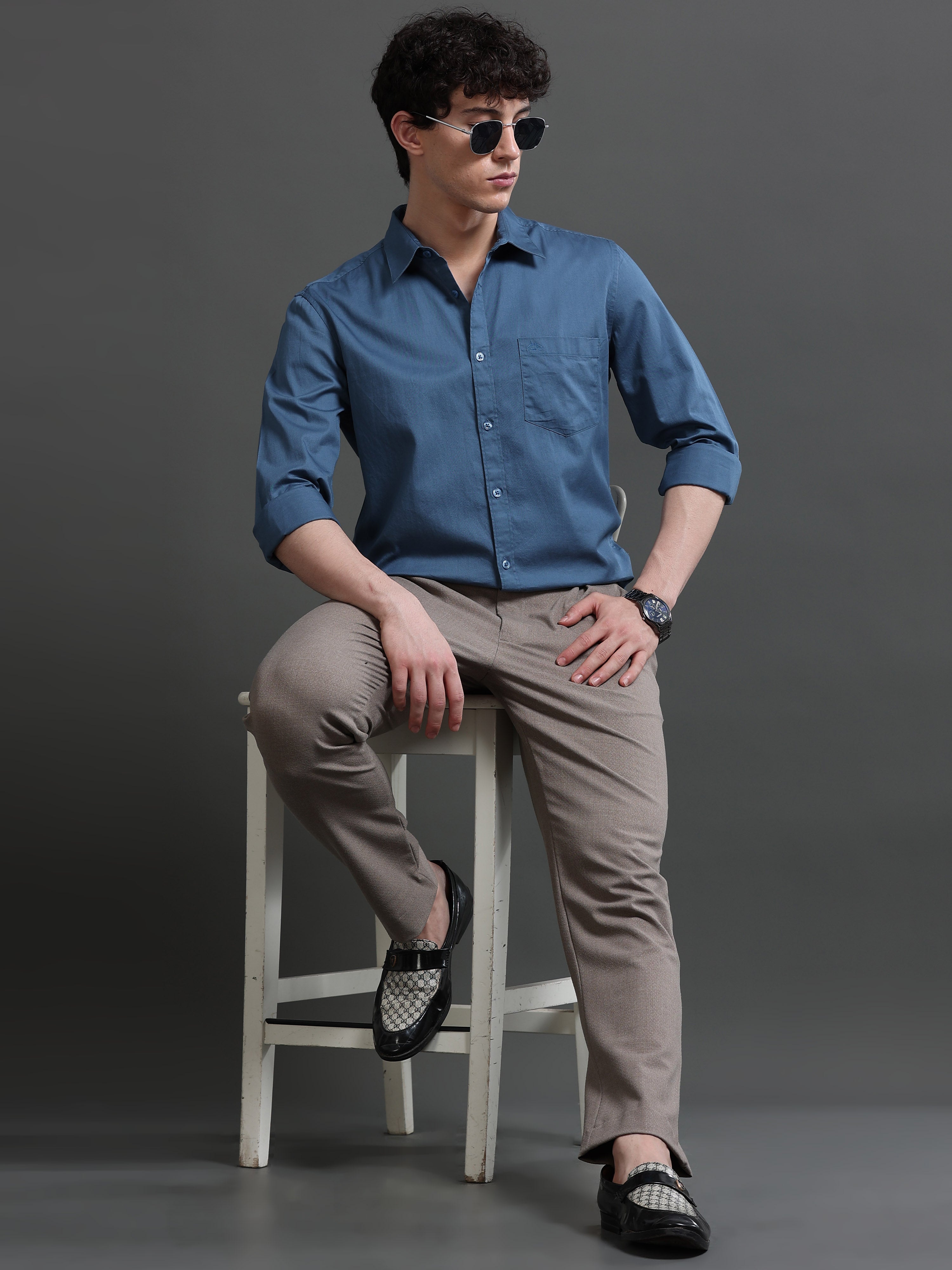 Men Smart Slim Fit Casual Shirt