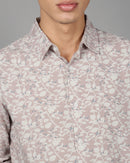 Men Smart Slim Fit Floral Printed Cotton Casual Shirt