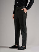 Men Tailored Straight Fit Low-Rise Trousers
