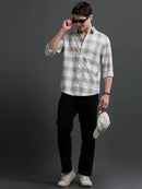 Men's Slim Fit Checked Cotton Shirt