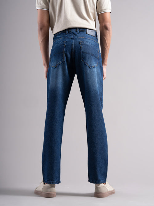 Men Smart Slim Fit Mid-Rise Light Fade Jeans