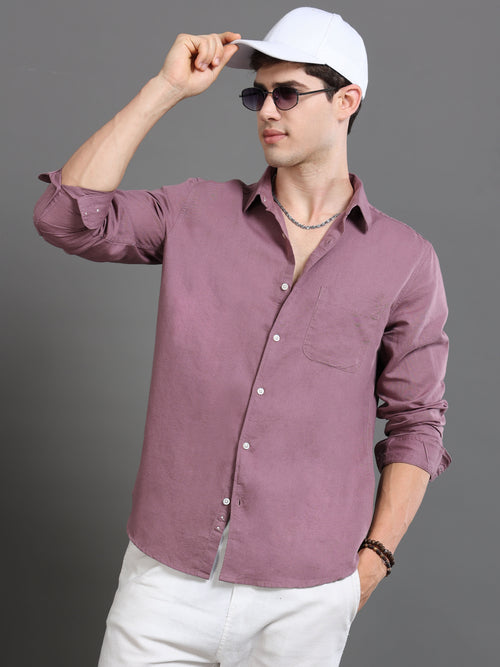 Men Smart Cotton Linen Slim Fit Shirt