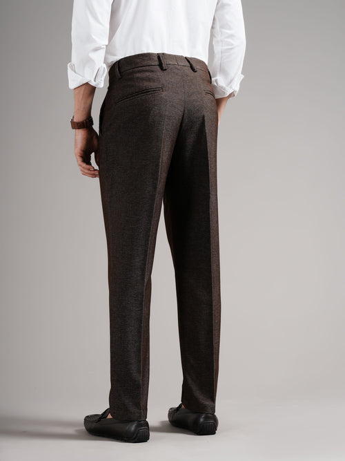 Men Tailored Straight Fit Low-Rise Trousers