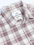 Men's Melange Twill Mauve Checks Shirts