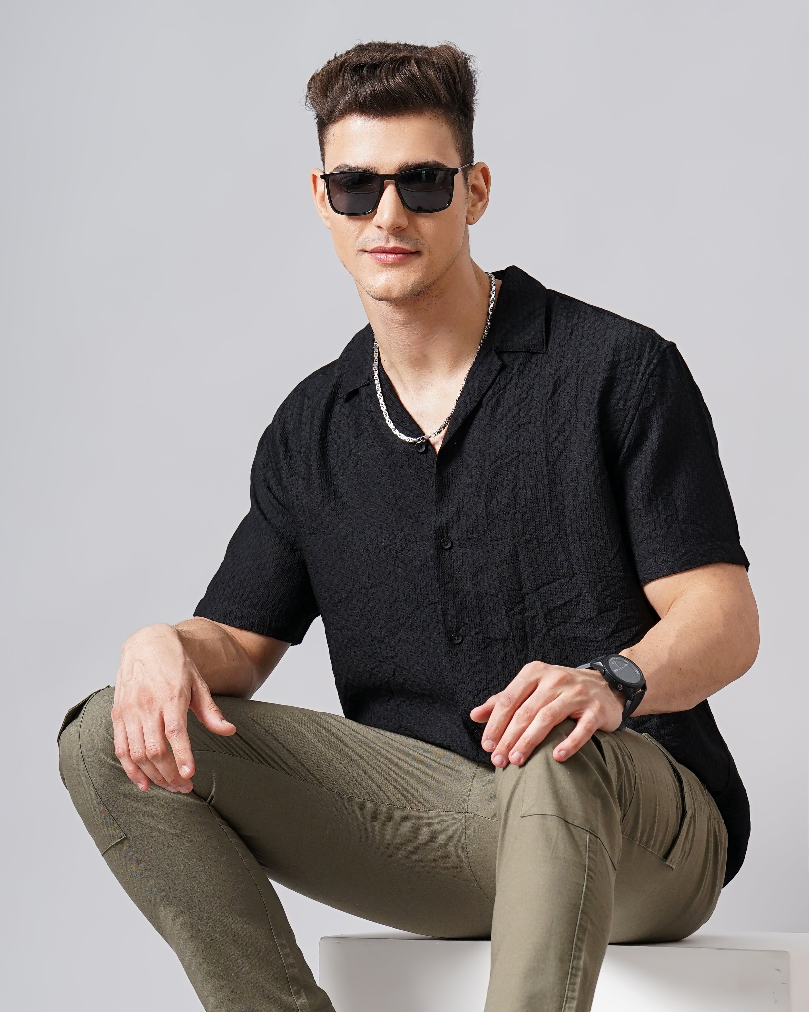 MEN'S SELF DESIGN SHIRT