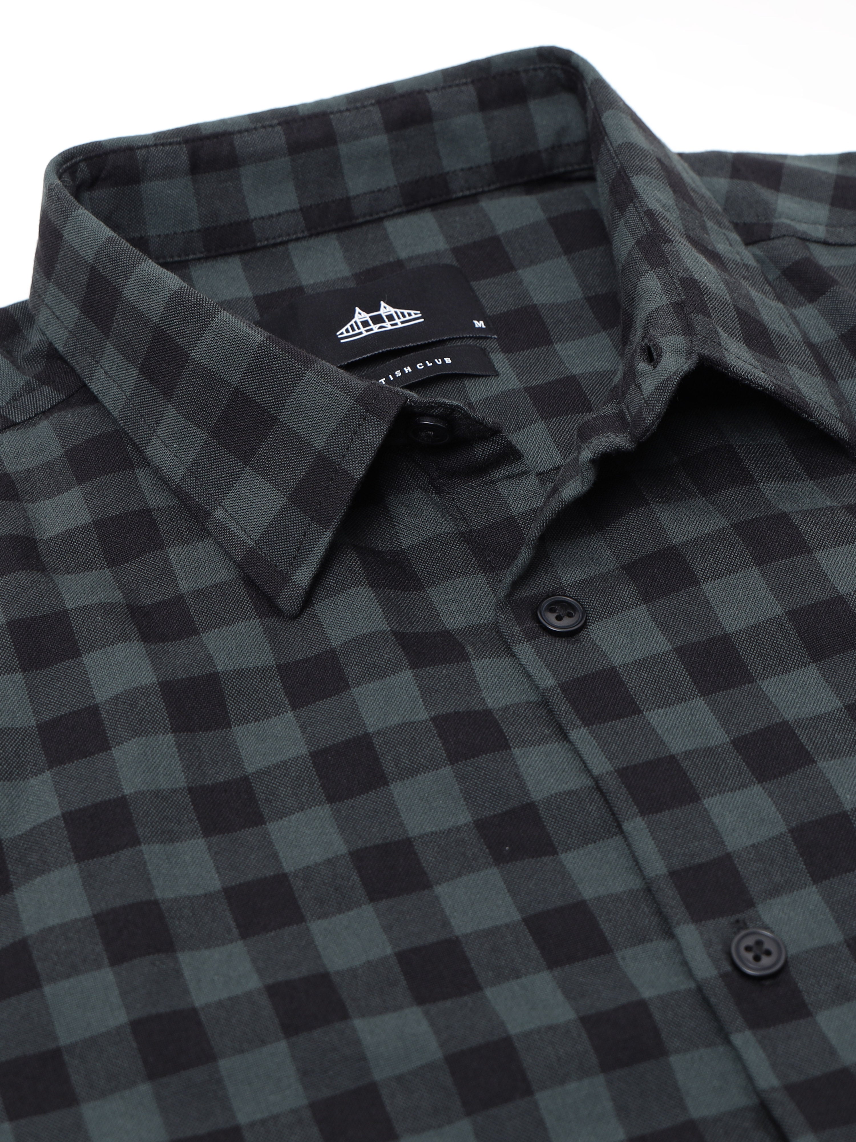 Men Smart Slim Fit Buffalo Checks Checked Casual Shirt