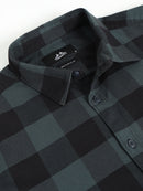 Men Smart Slim Fit Buffalo Checks Checked Casual Shirt