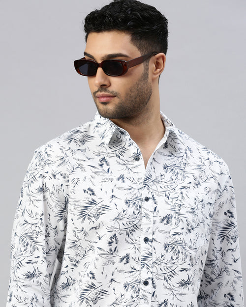 Men Standard Slim Fit Floral Opaque Printed Casual Shirt