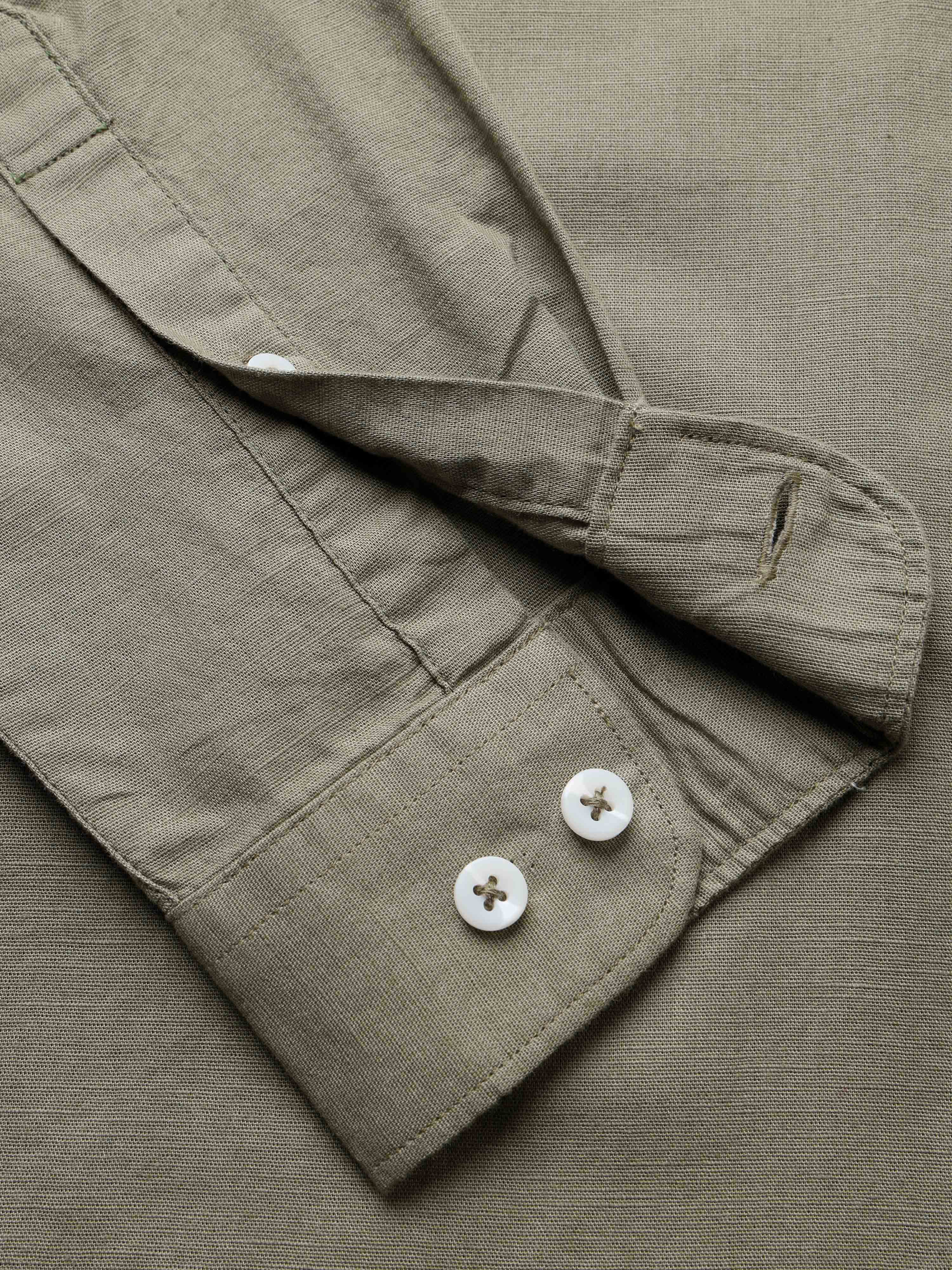 Men's Slub Slim Fit Solid Shirt