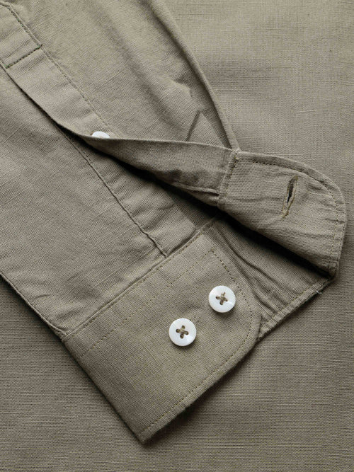 Men's Slub Slim Fit Solid Shirt