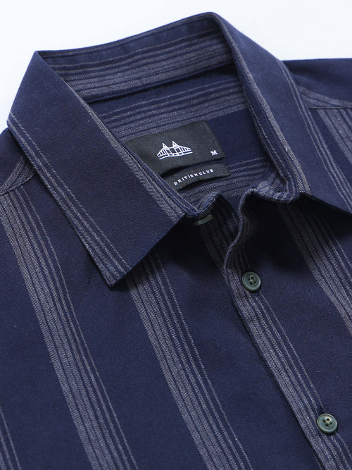 Men's Melange Twill Stripes Shirt