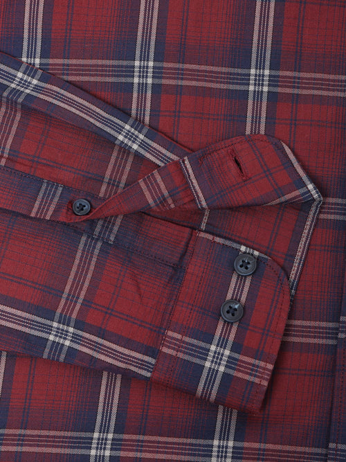 Men Smart Slim Fit Tartan Checks Checked Casual Shirt