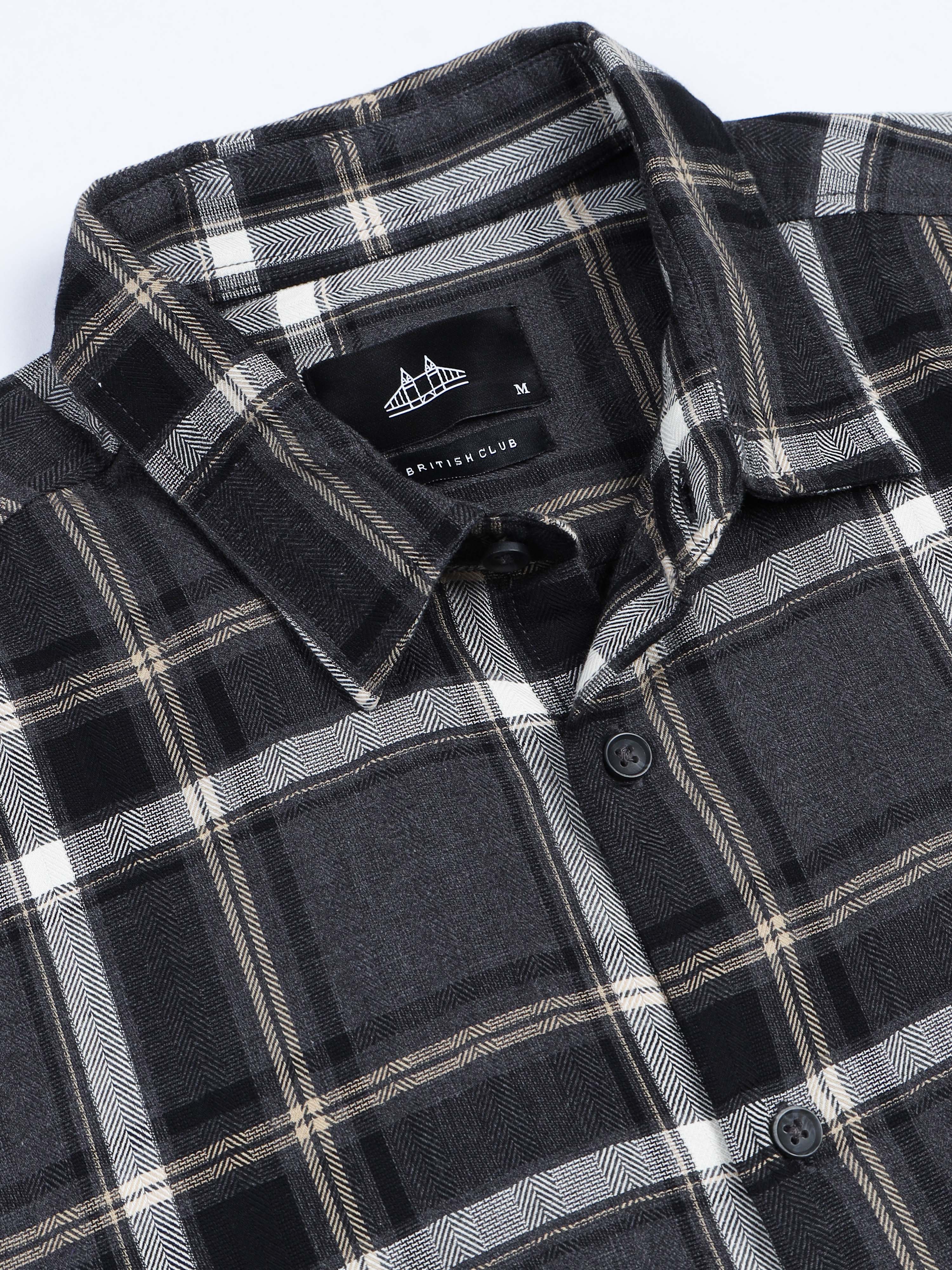 Men's Black Checks Shirt