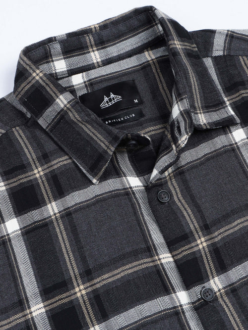 Men's Black Checks Shirt