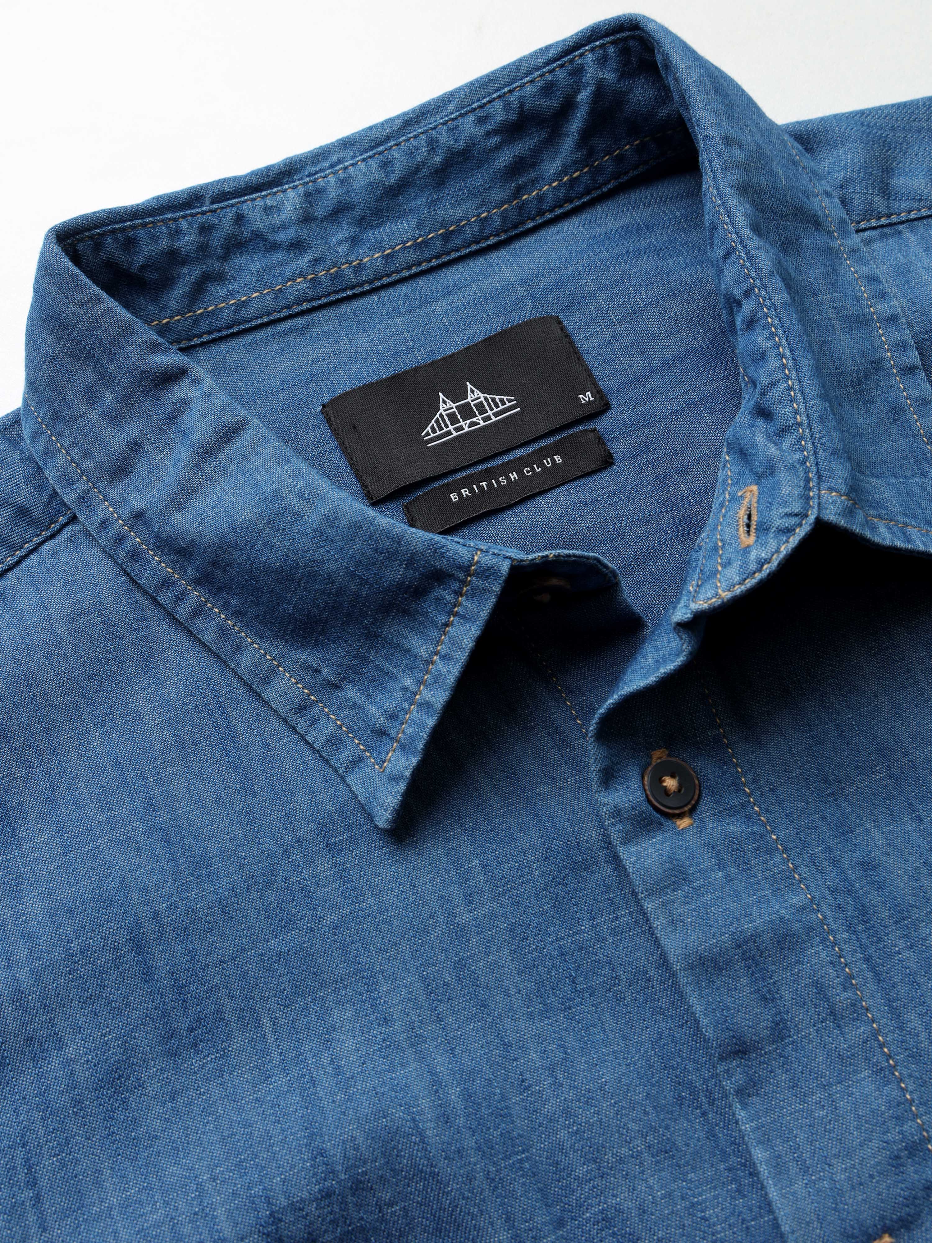 Men's Indigo Denim Slim Fit Shirt