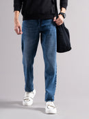 Men Smart Slim Fit Mid-Rise Light Fade Jeans