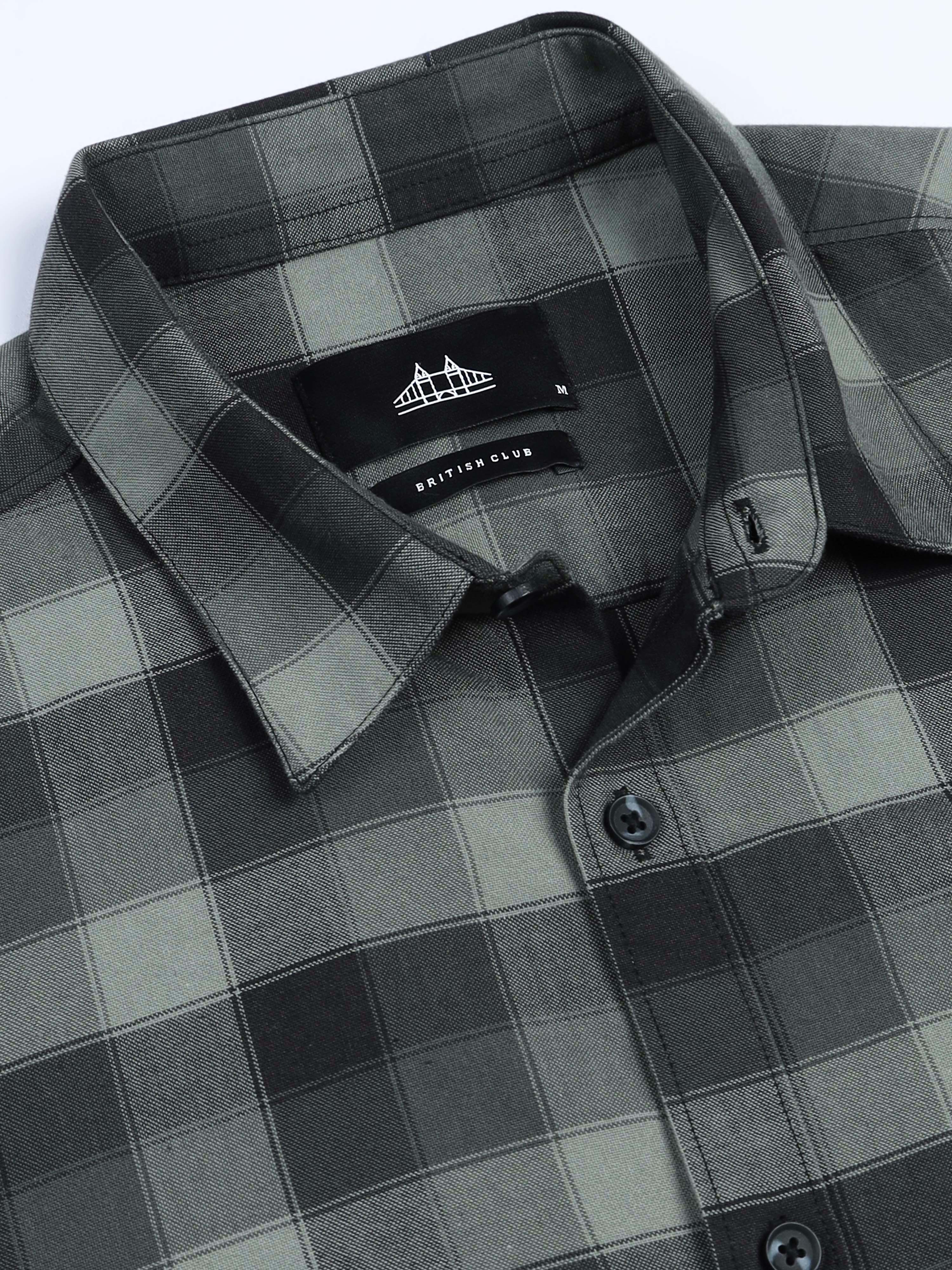 Men's Premium Oxford Checks Green Shirt