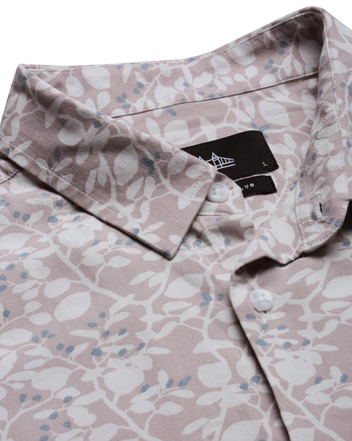 Men Smart Slim Fit Floral Printed Cotton Casual Shirt