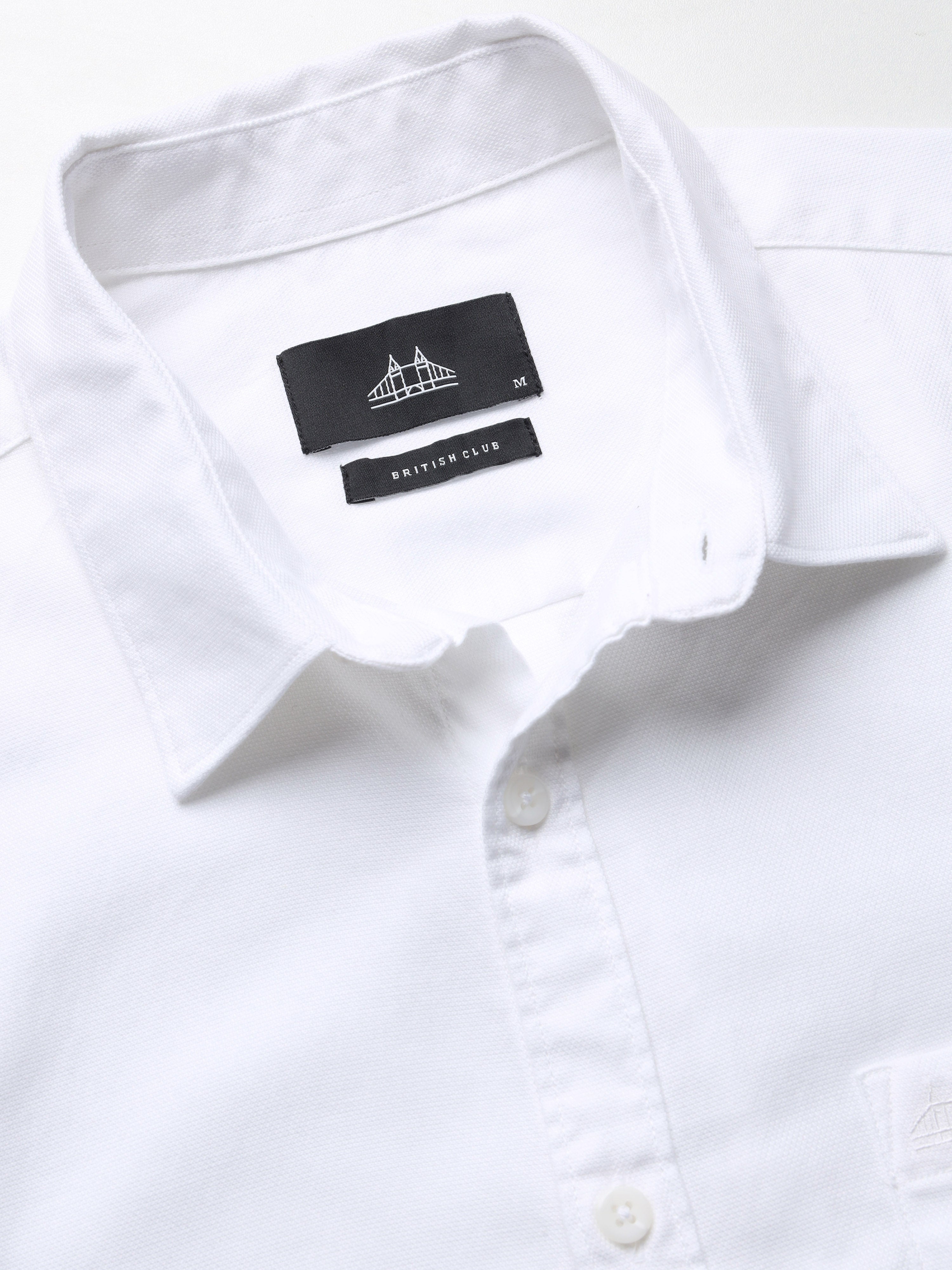 Men's Bird Eye Slim Fit  Dobby Shirt