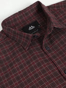 Men Smart Slim Fit Checked Casual Shirt