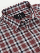 Men Smart Slim Fit Checked Casual Shirt