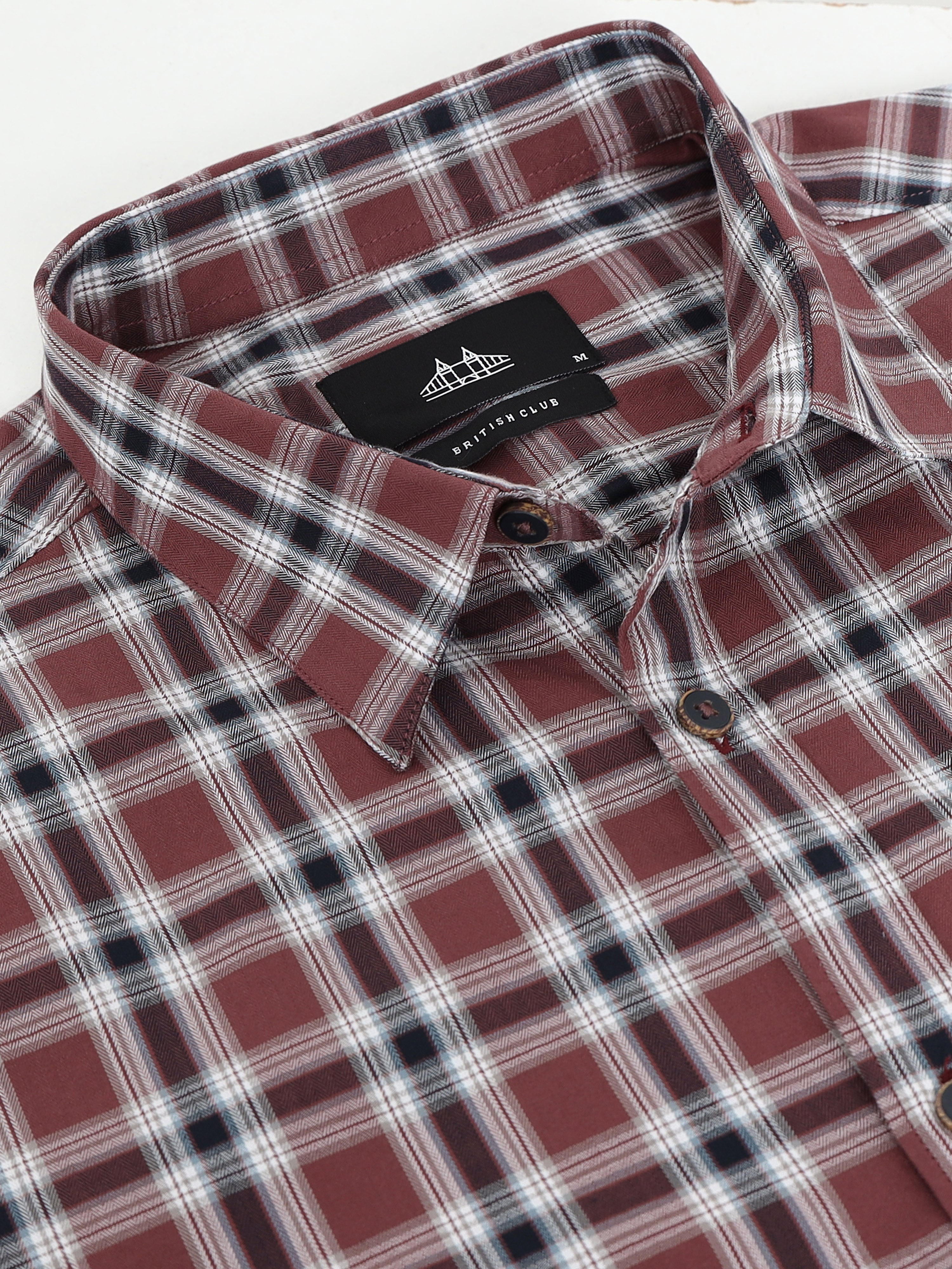 Men Smart Slim Fit Checked Casual Shirt