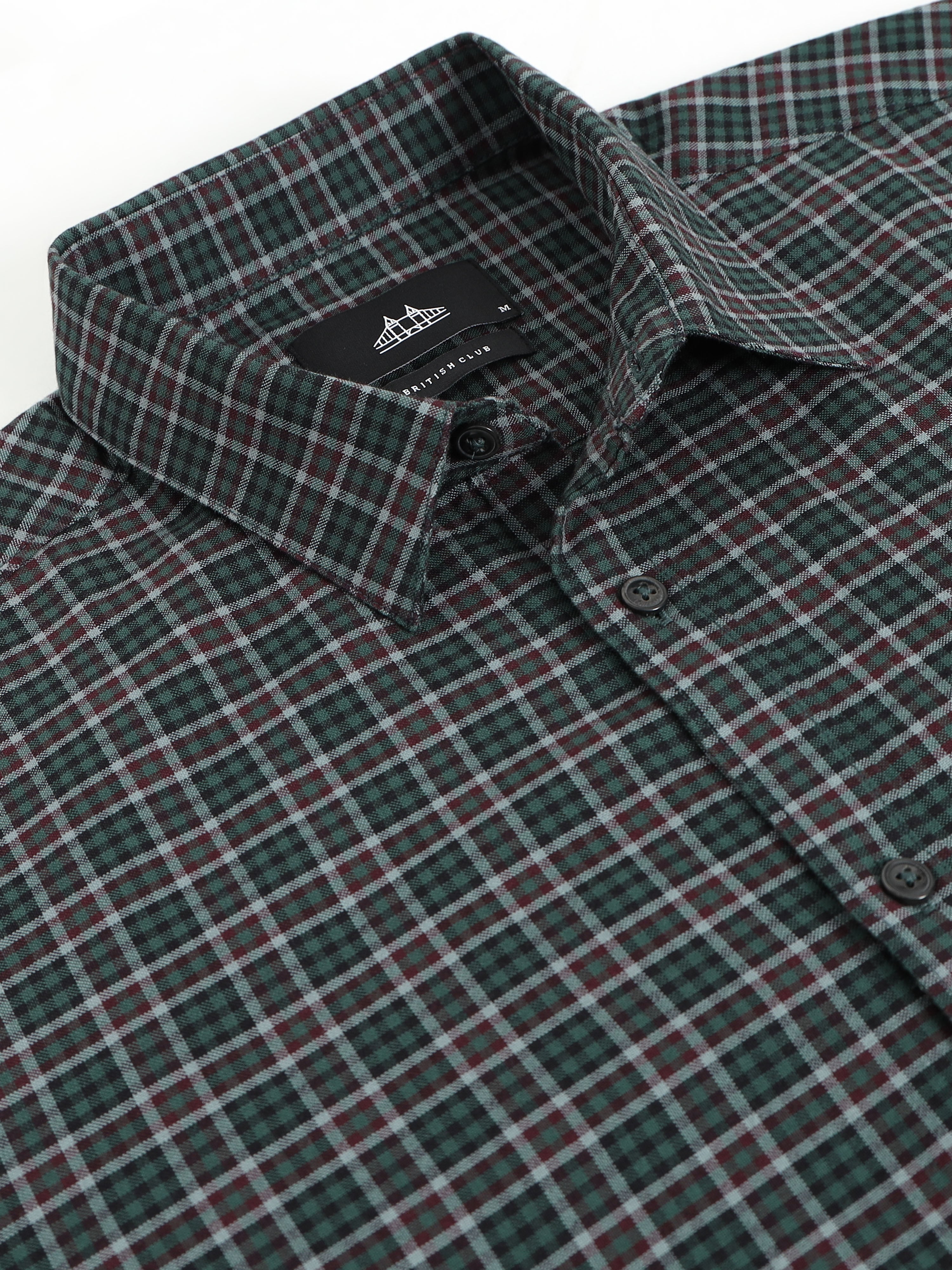 Men Smart Slim Fit Checked Casual Shirt