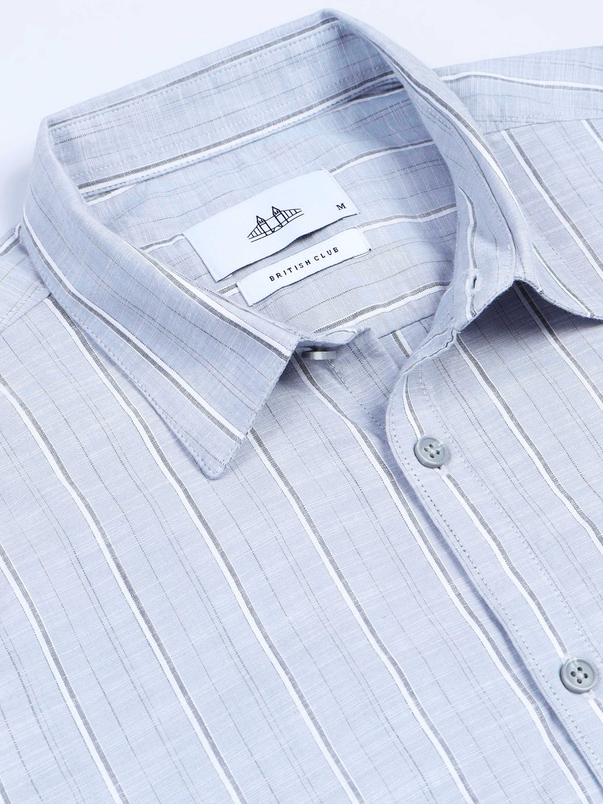 Men's Oxford Stripes Blue Shirt