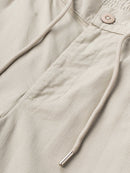 Men Smart Stripped Ankel Fit Low-Rise Chinos Trousers