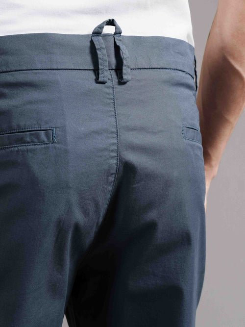 Men Tailored Low-Rise Chinos Trousers