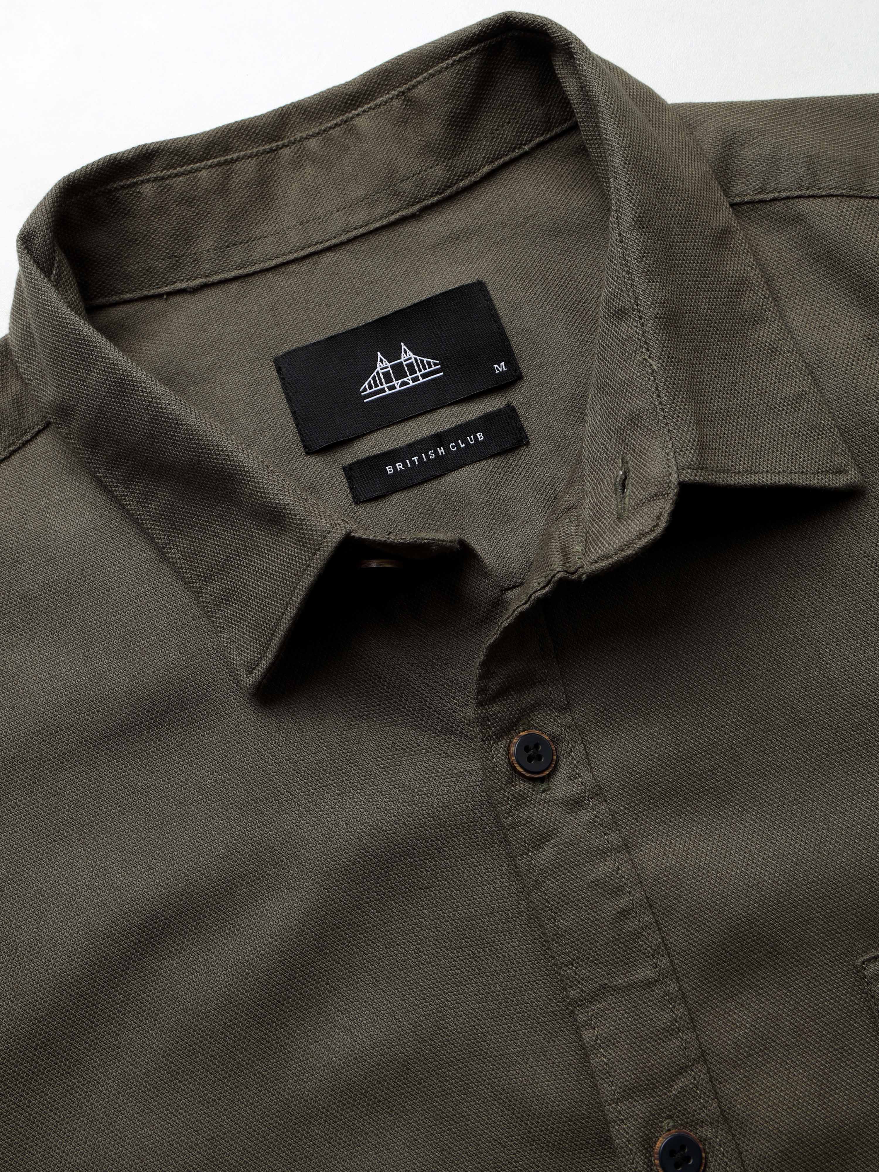 Men's Bird Eye Slim Fit  Dobby Shirt