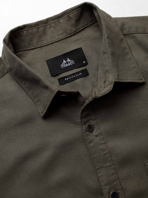 Men's Bird Eye Slim Fit  Dobby Shirt