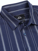 Men's Oxford Stripes Navy Shirt