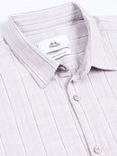 Men's Oxford Stripes Taupe Shirt
