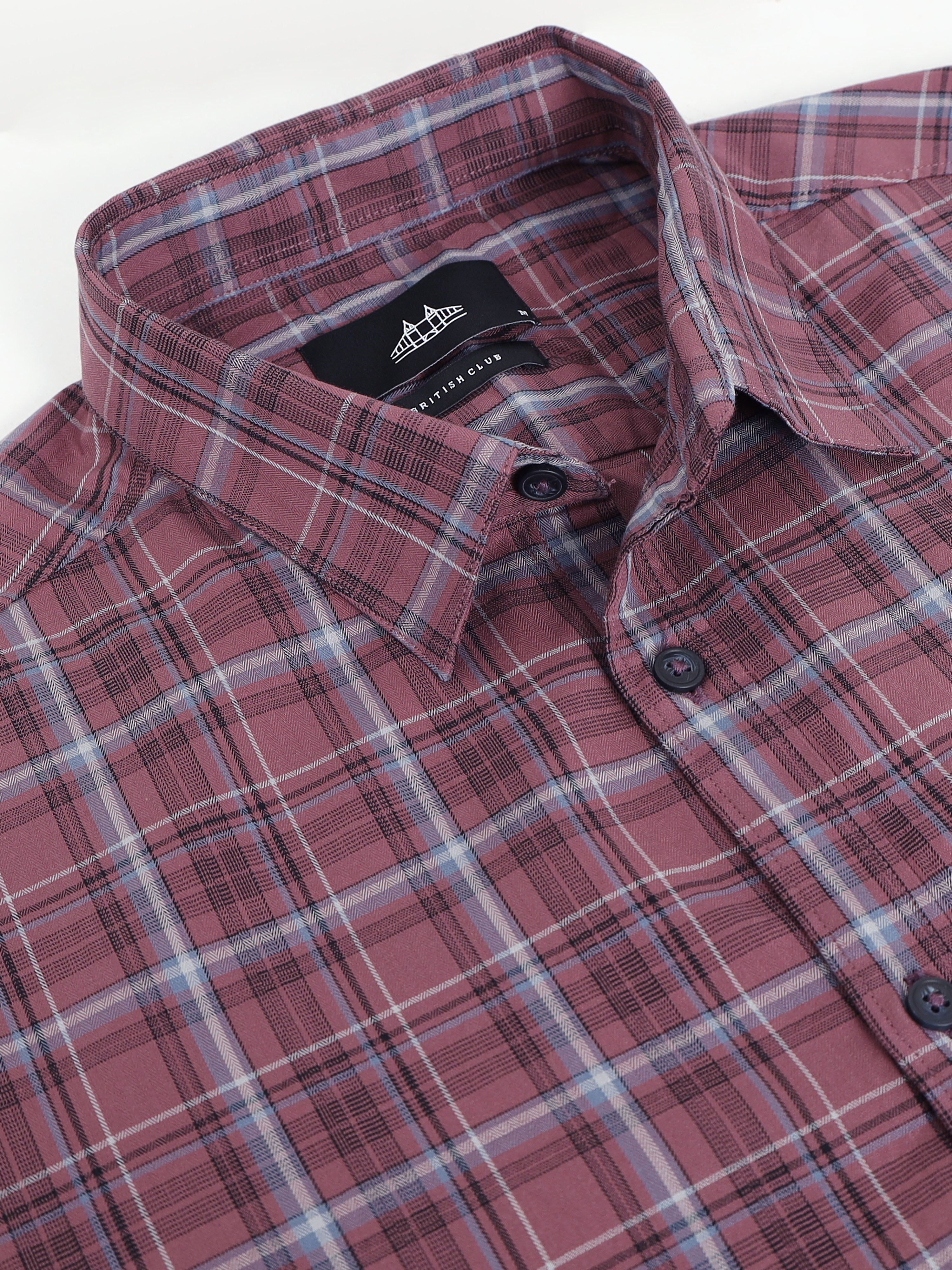 Men Smart Slim Fit Tartan Checks Checked Casual Shirt
