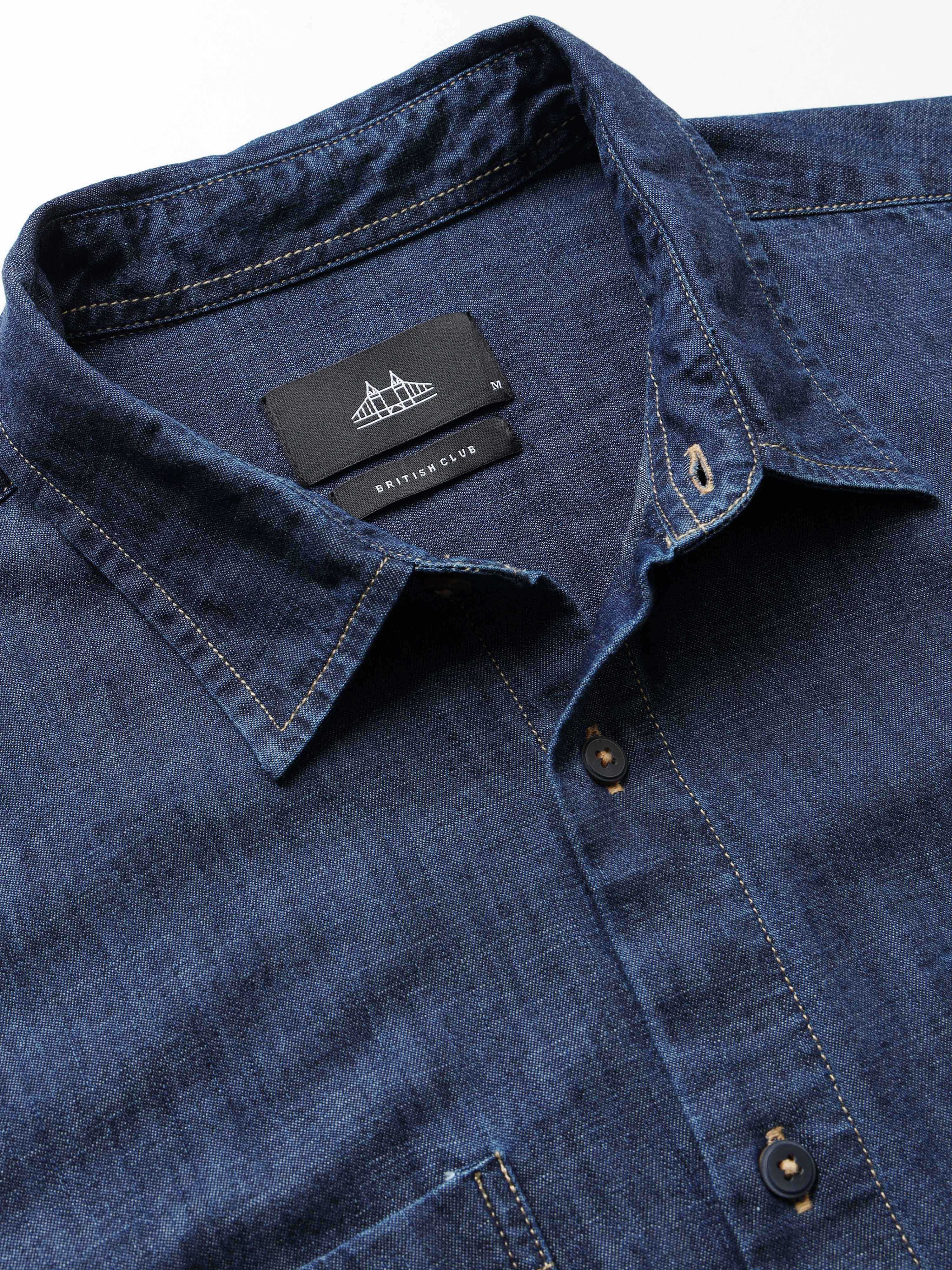 Men's Indigo Denim Slim Fit Shirt