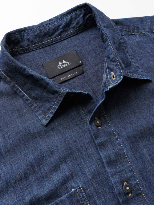 Men's Indigo Denim Slim Fit Shirt