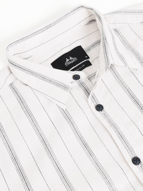 Men Smart Slim Fit Striped Casual Shirt