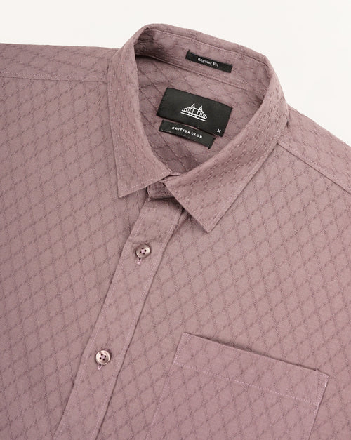 MEN'S SELF DESIGN REGULAR FIT SHIRT