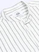 Men Stripes Cream Shirt