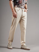 Men Tailored Low-Rise Trousers