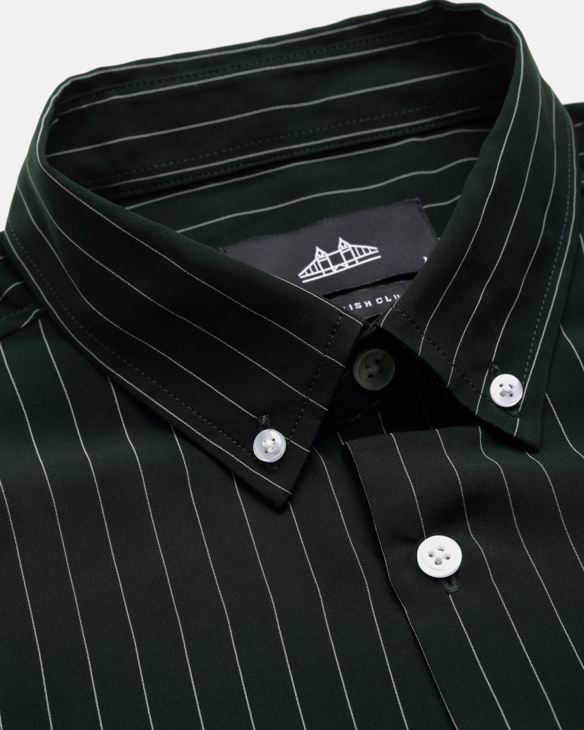 Comfort Slim Fit Vertical Striped Button-Down Collar Casual Shirt