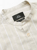 Men's Slim Fit Stripes Cotton Shirt