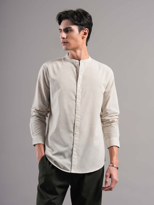 Men Smart Slim Fit Striped Casual Shirt