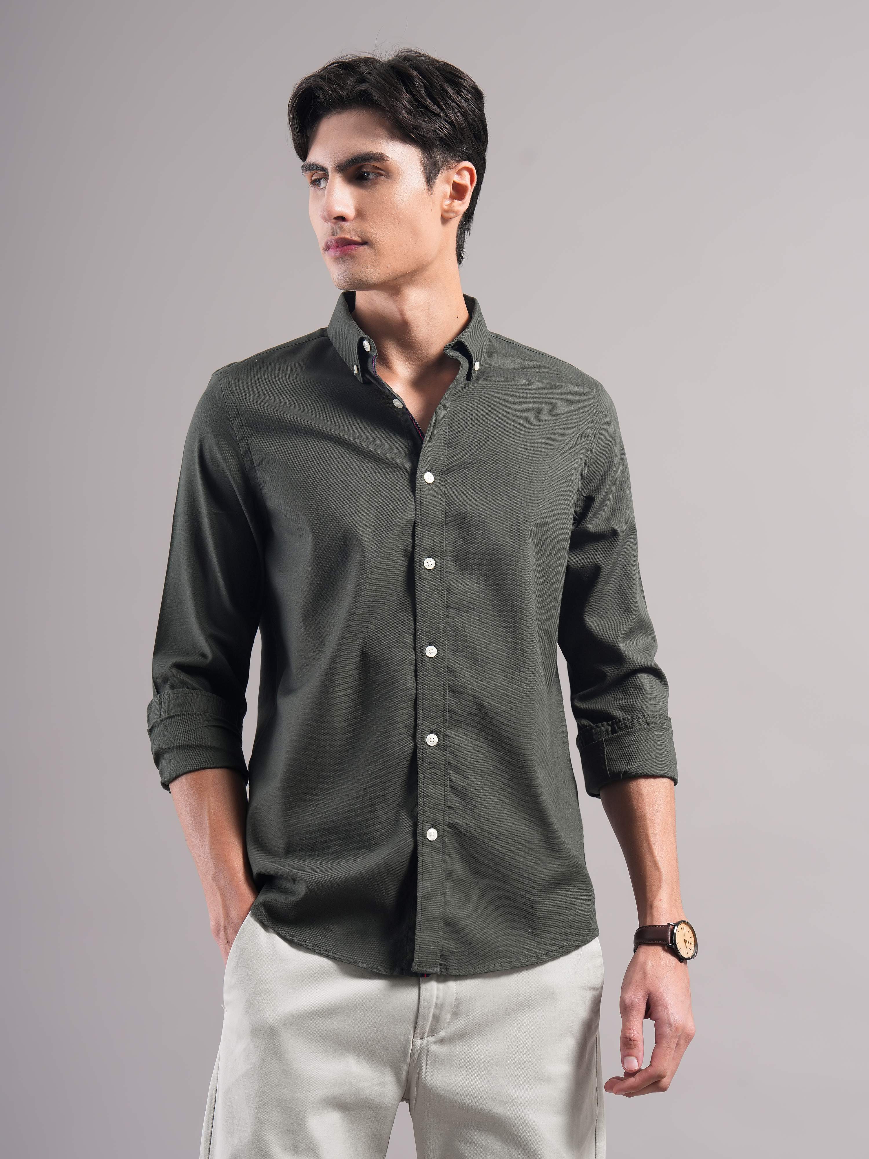 Men Smart Slim Fit Casual Shirt